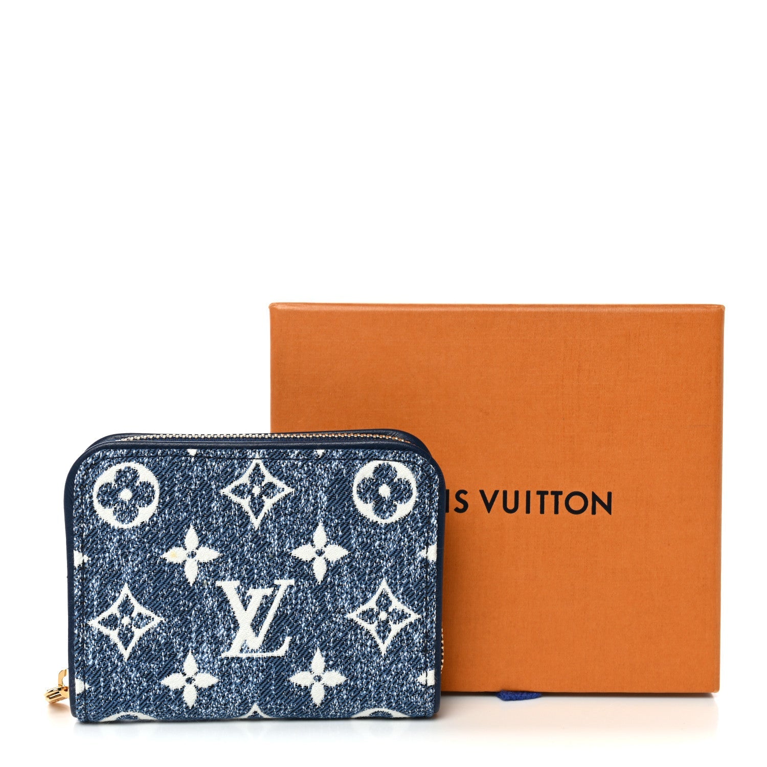 Louis Vuitton Denim Monogram Jacquard Zippy Coin Purse Bleu