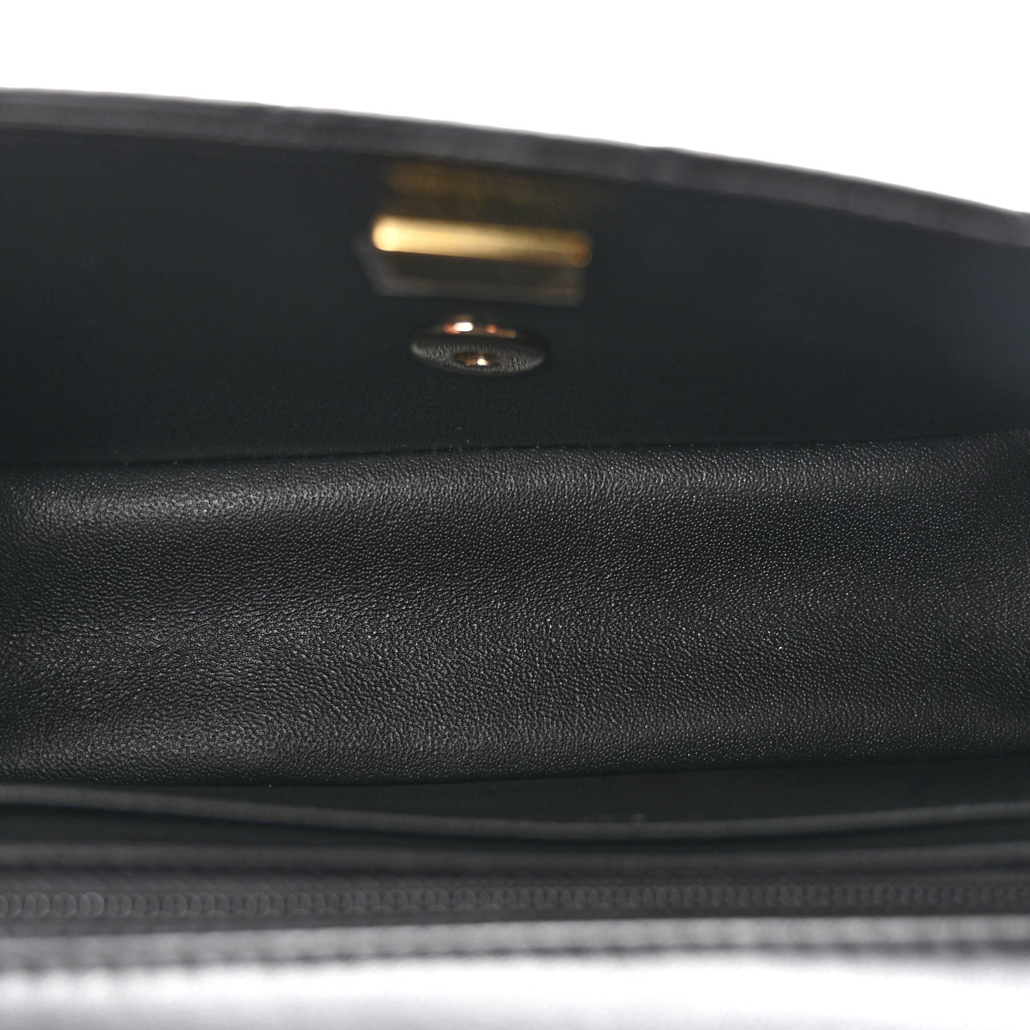 Chanel Lambskin Quilted Mini Rectangular Flap Black