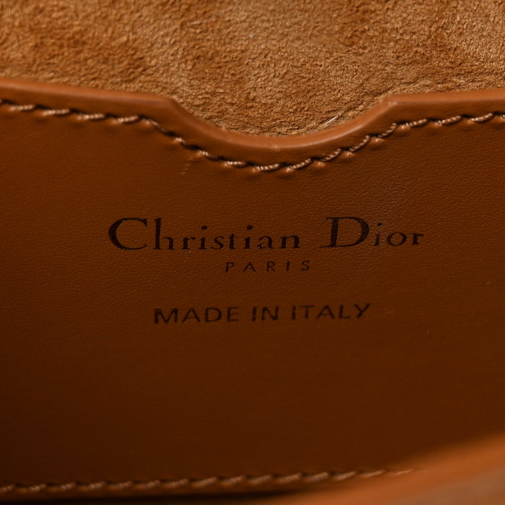 Christian Dior Box Calfskin Medium Bobby Flap Camel