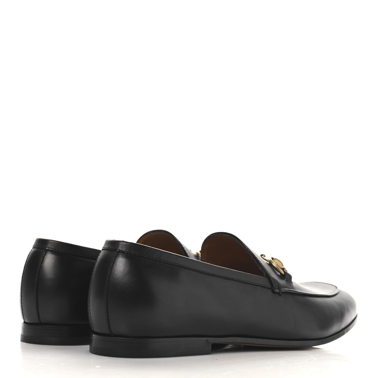 Gucci Calfskin Horsebit Mens Jordaan Loafers 7 Black