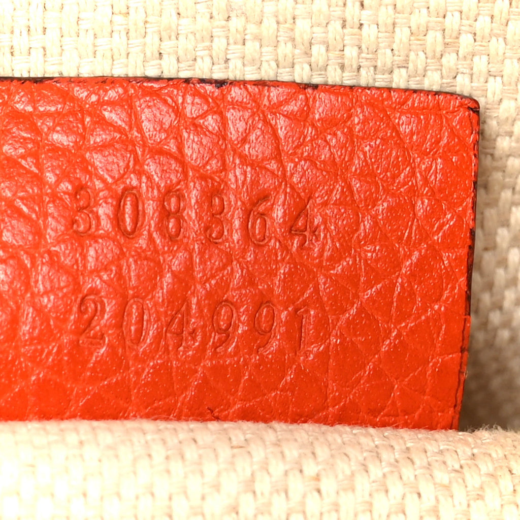 Gucci Pebbled Calfskin Small Soho Disco Bag Sun Orange