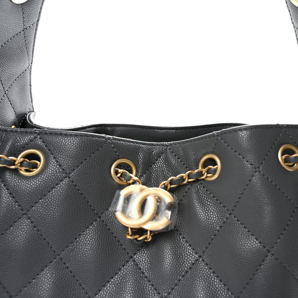 Chanel Caviar Quilted Small Chanel 25 Handbag Dark Grey
