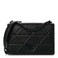 Prada Nappa Triangle Stitched Spectrum Shoulder Bag Black