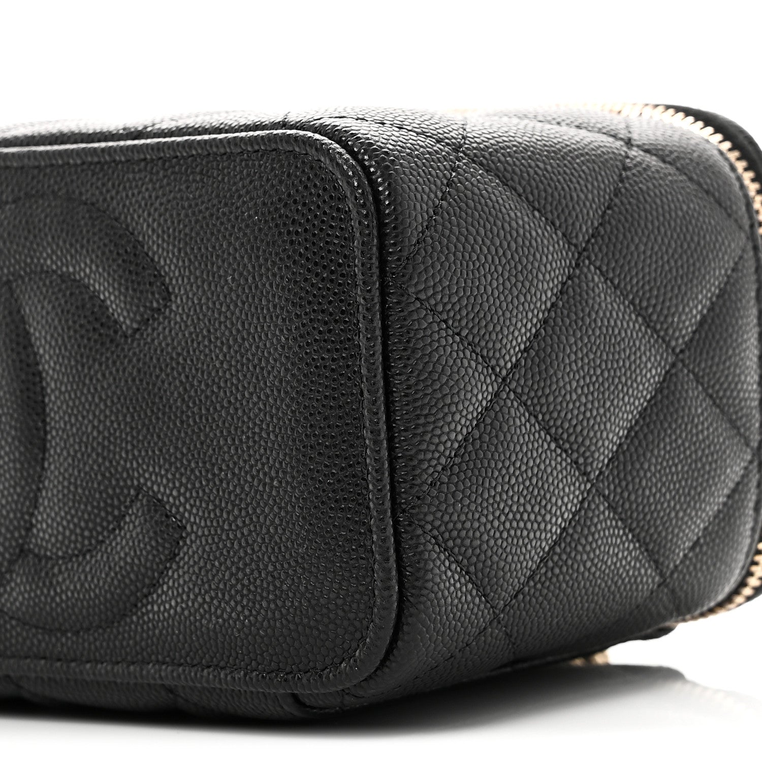 Chanel Caviar Quilted Small Vanity Case With Chain Black