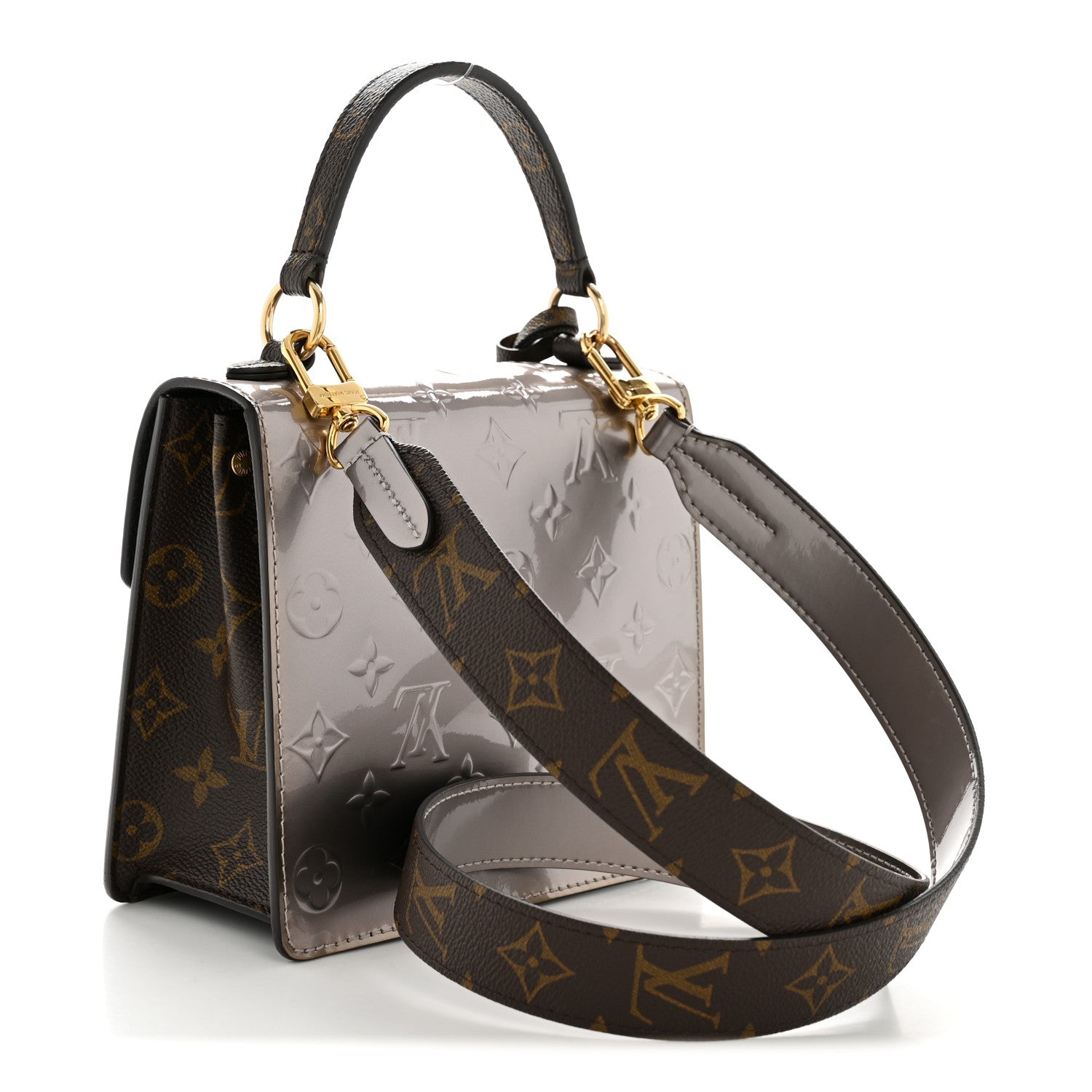 Louis Vuitton Vernis Epi Monogram Spring Street Champagne Metallise