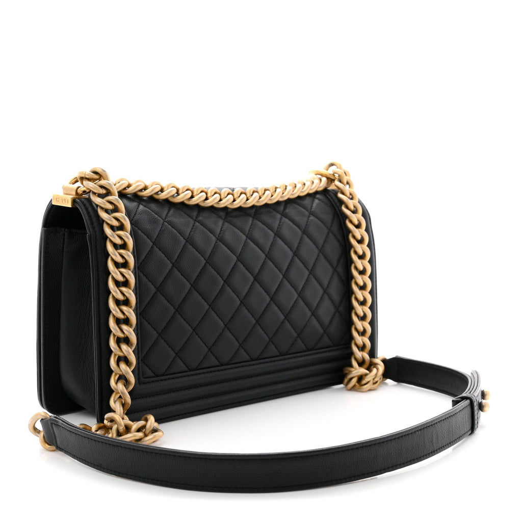 Chanel Caviar Quilted Medium Boy Flap Black