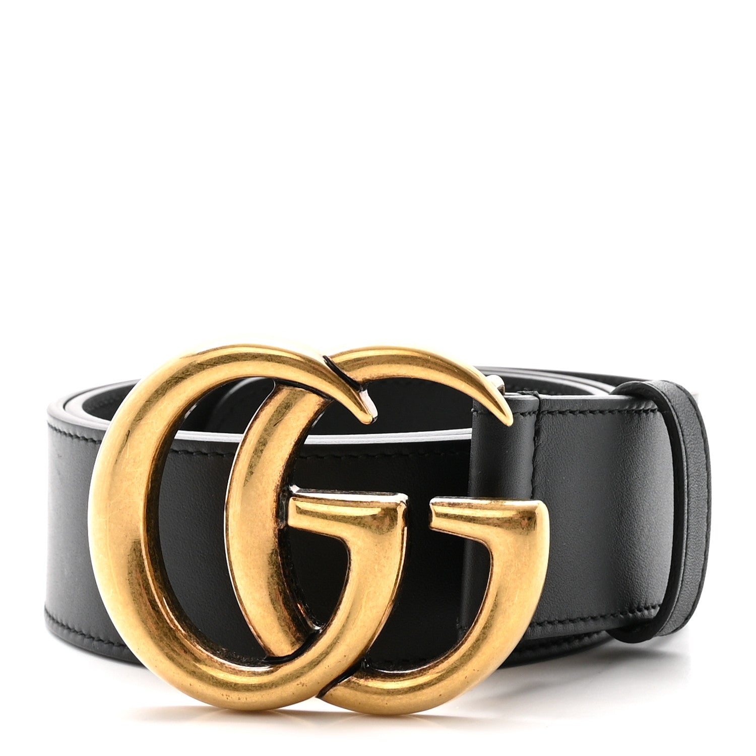 Gucci Calfskin Double G 40mm Belt 75 30 Black