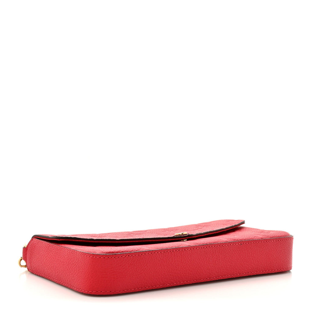 Louis Vuitton Empreinte Pochette Felicie Chain Wallet Scarlet