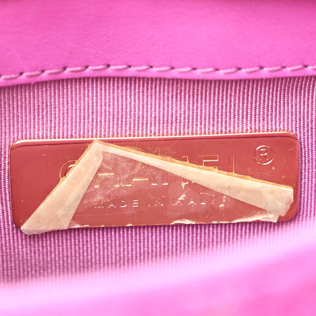 Chanel Wool Tweed Giant Logo Waist Bag Magenta