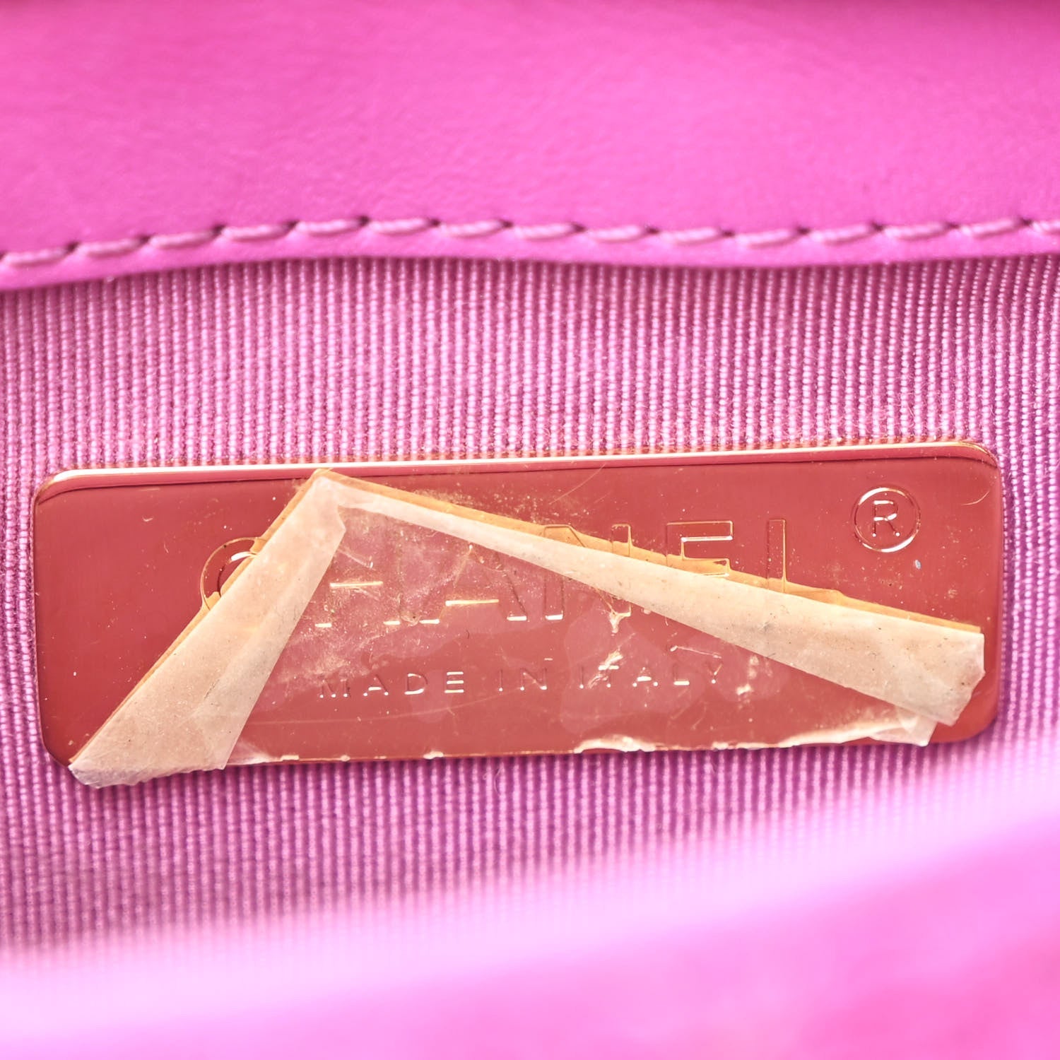 Chanel Wool Tweed Giant Logo Waist Bag Magenta