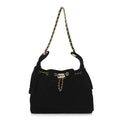 Chanel Suede Quilted Small Chanel 25 Handbag Black