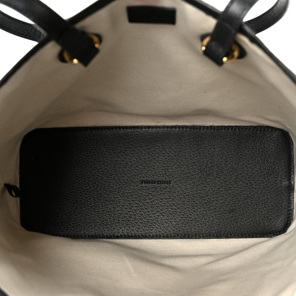 Gucci Textured Dollar Calfskin Small Ophidia Shoulder Tote Bag Black