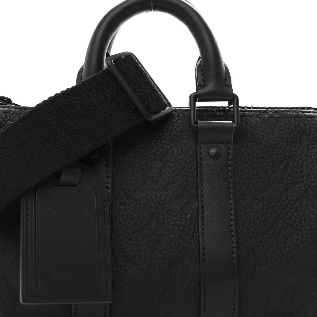 Louis Vuitton Monogram Taurillon Keepall Bandouliere 25 Black