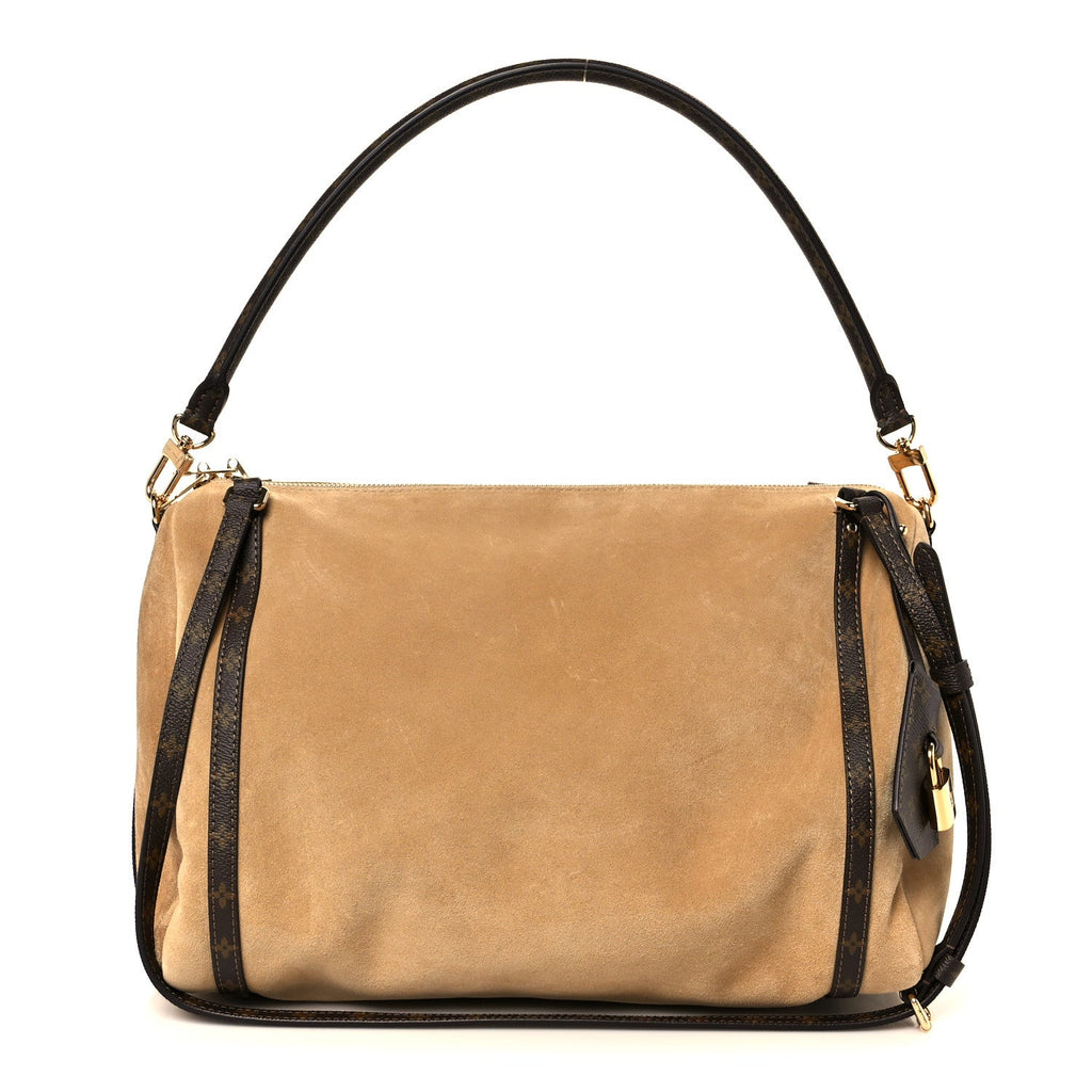 Louis Vuitton Suede Monogram Express MM Hazelnut