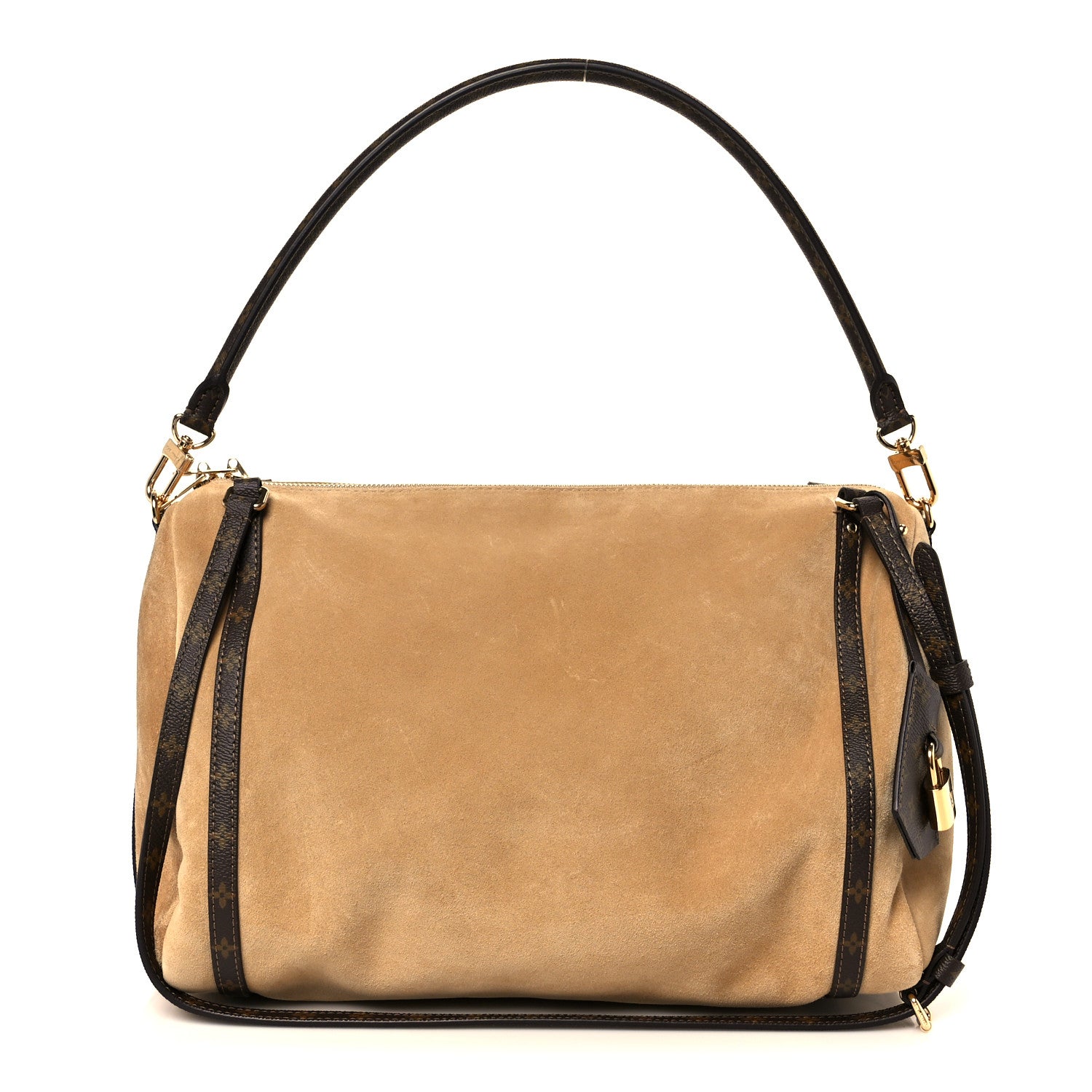 Louis Vuitton Suede Monogram Express MM Hazelnut