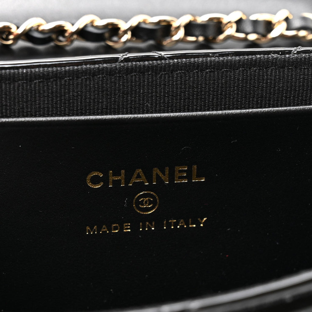 Chanel Patent Calfskin Quilted Mini Flap Black