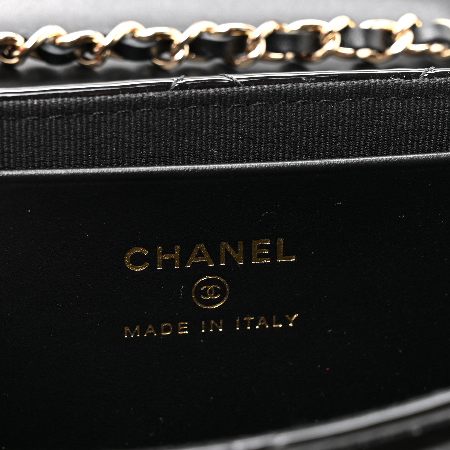 Chanel Patent Calfskin Quilted Mini Flap Black