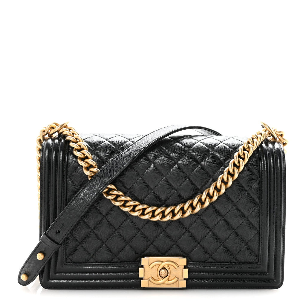 Chanel Caviar Quilted New Medium Boy Flap Black