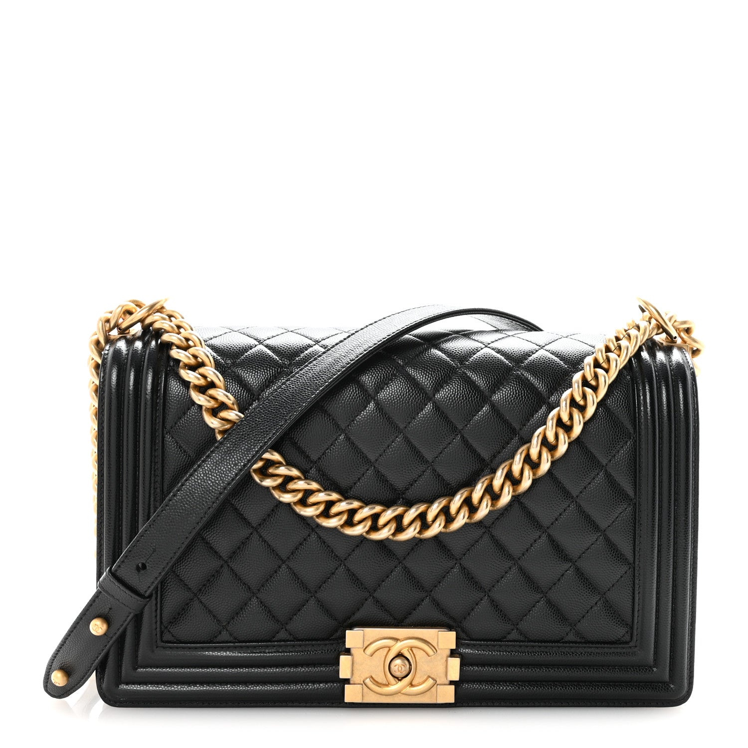 Chanel Caviar Quilted New Medium Boy Flap Black