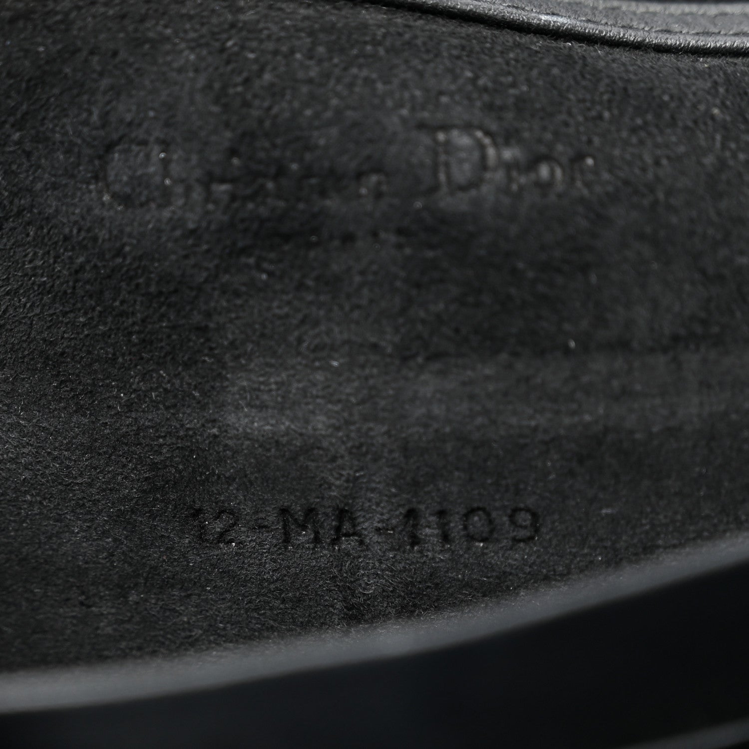 Christian Dior Ultra Matte Calfskin Saddle Chain Pouch Black