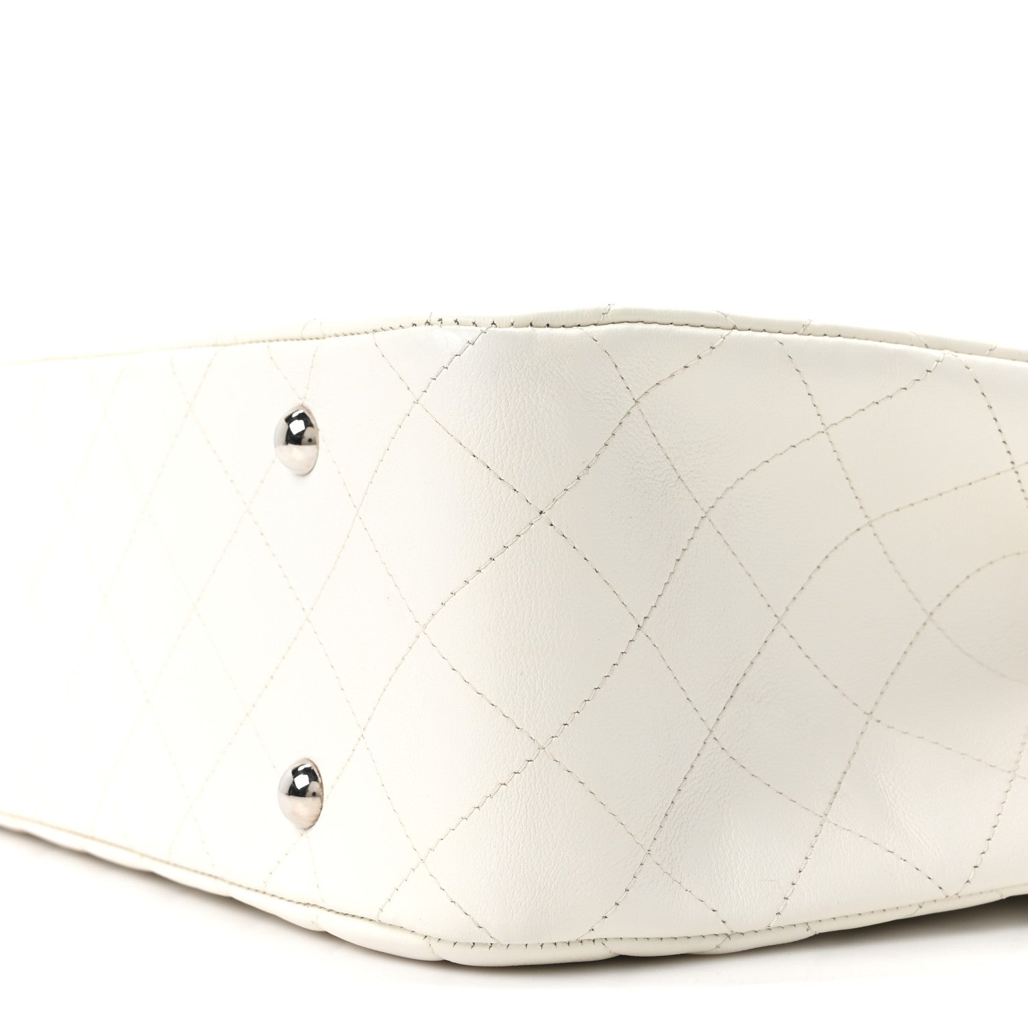 Chanel Calfskin Quilted Large Classic Shopping Tote White