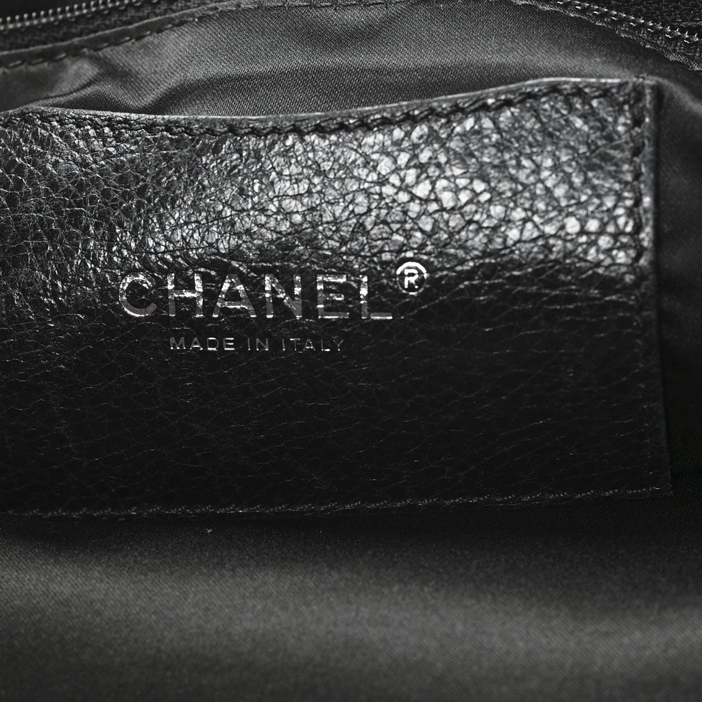 Chanel Glazed Calfskin Large On The Road Tote Black