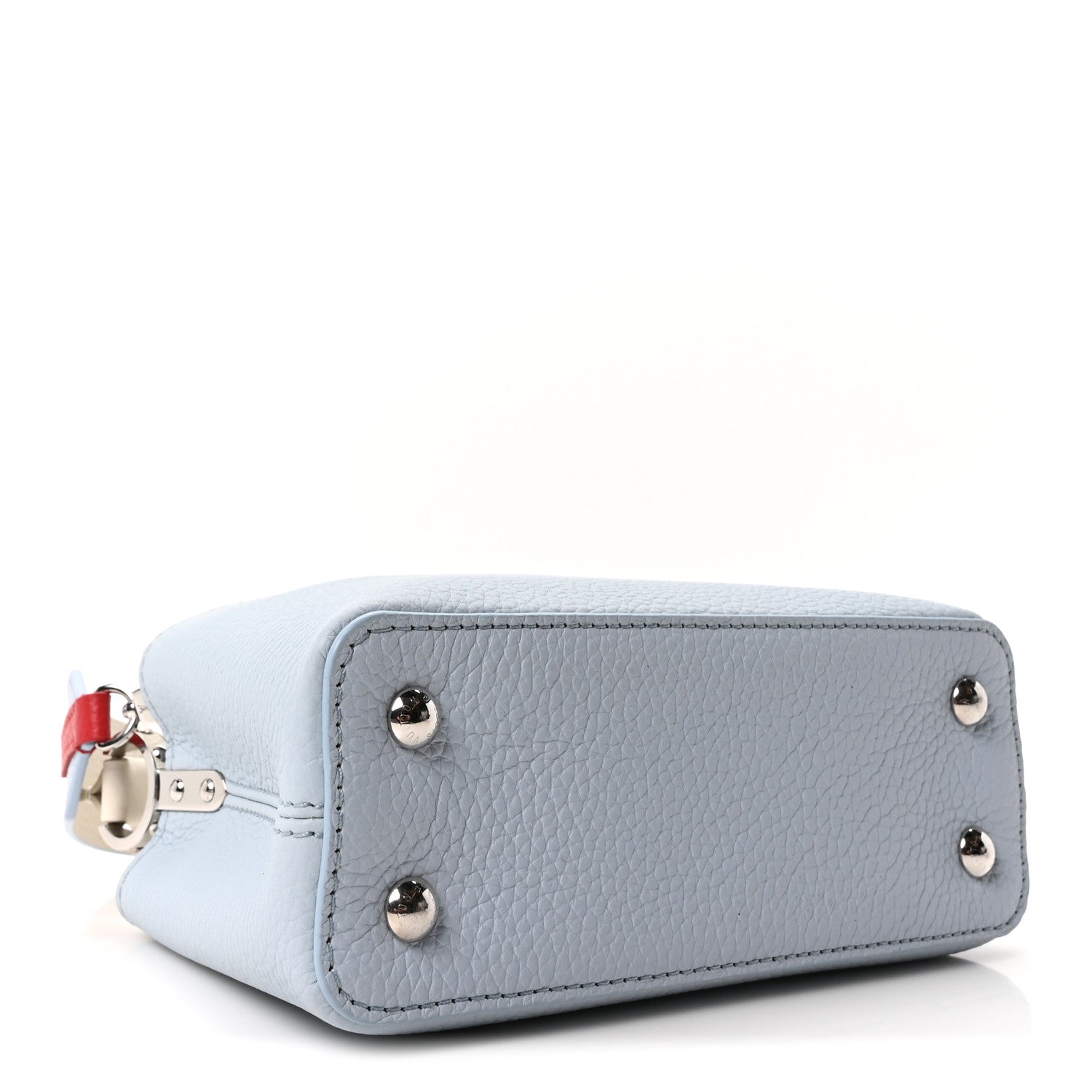Louis Vuitton Taurillon Capucines Mini Light Blue White Red