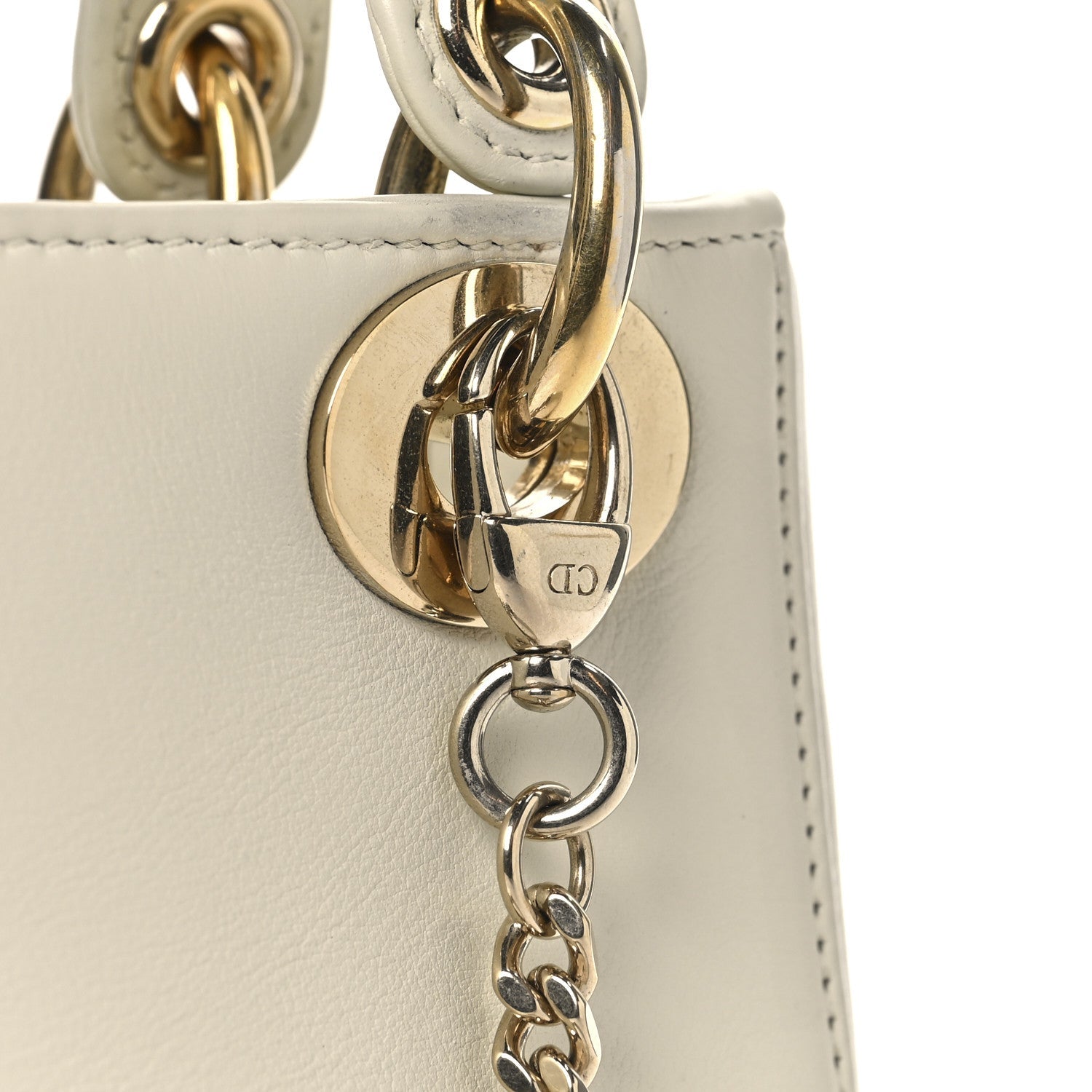 Christian Dior Calfskin Niki De Saint Phalle Dioramour Mini Supple Lady Dior White Multicolor