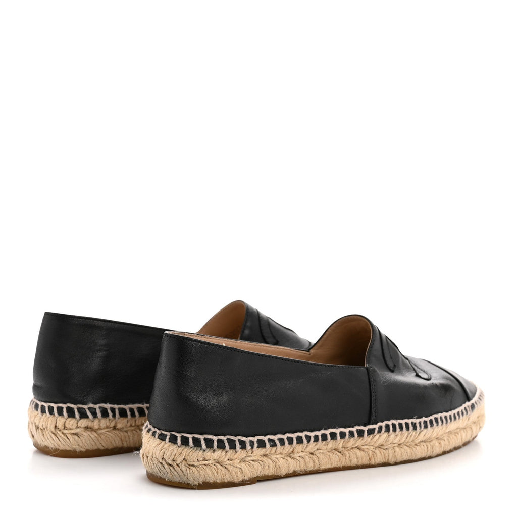 Lambskin CC Espadrilles 39 Black