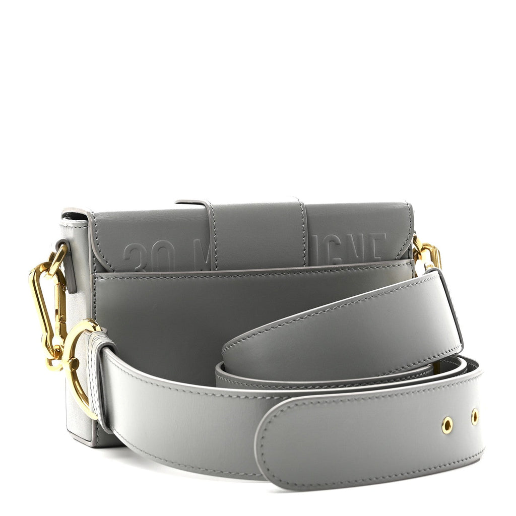 Christian Dior Box Calfskin 30 Montaigne Box Bag Gray