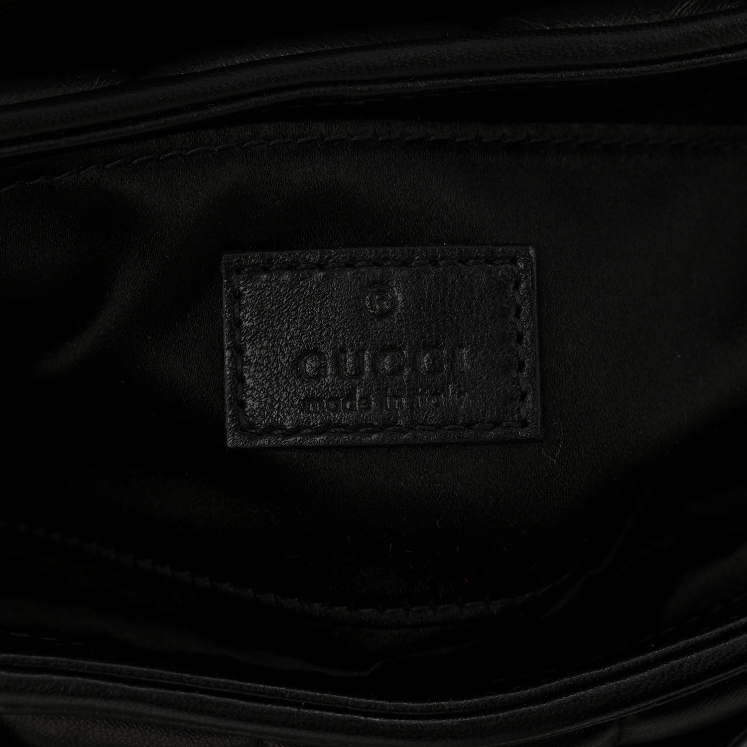 Gucci Nappa Vertical Matelasse Small Maxi Horsebit Chain Shoulder Bag Black