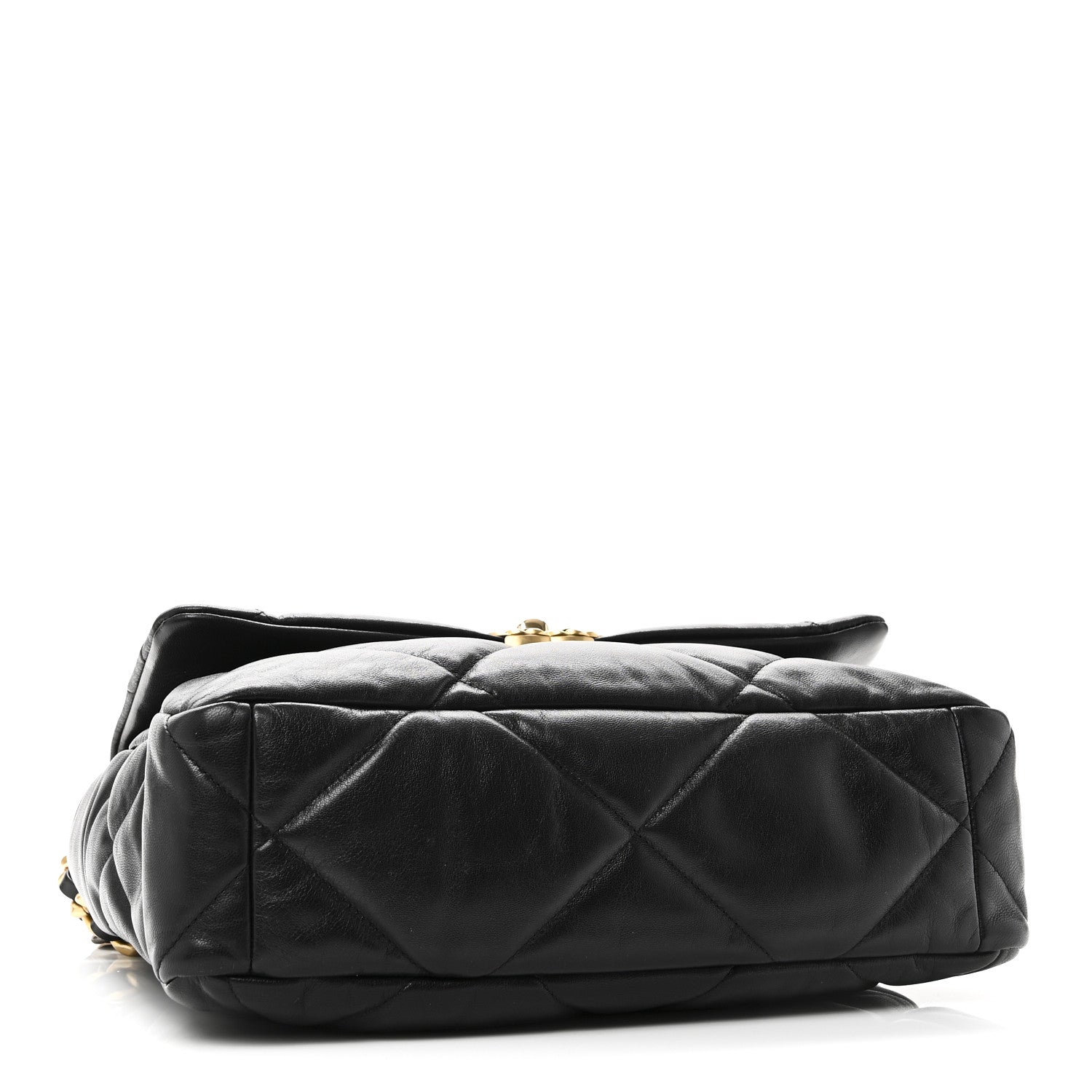 Chanel Goatskin Quilted Large Chanel 19 Flap Black