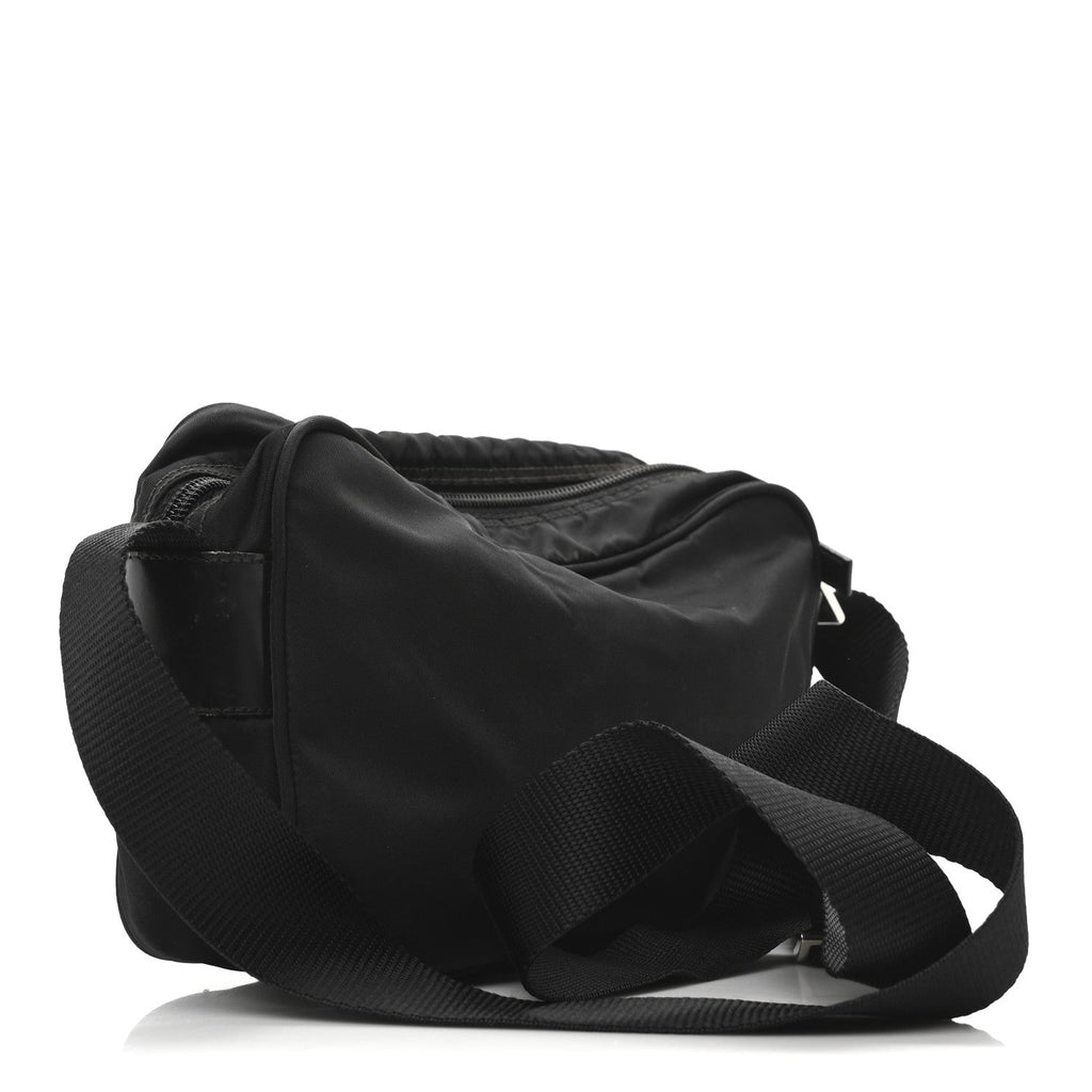 Prada Tessuto Nylon Triangle Shoulder Bag Black