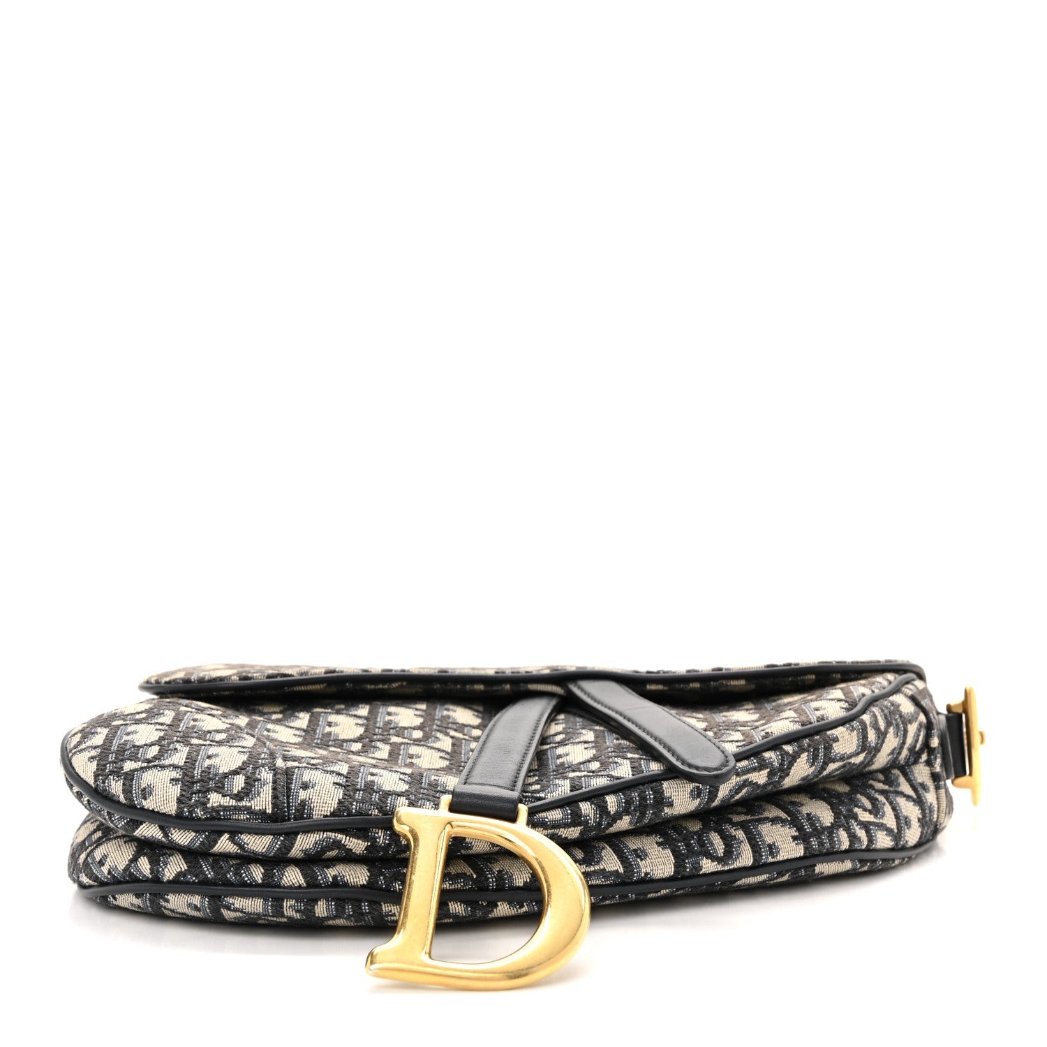 Christian Dior Oblique Saddle Bag Blue