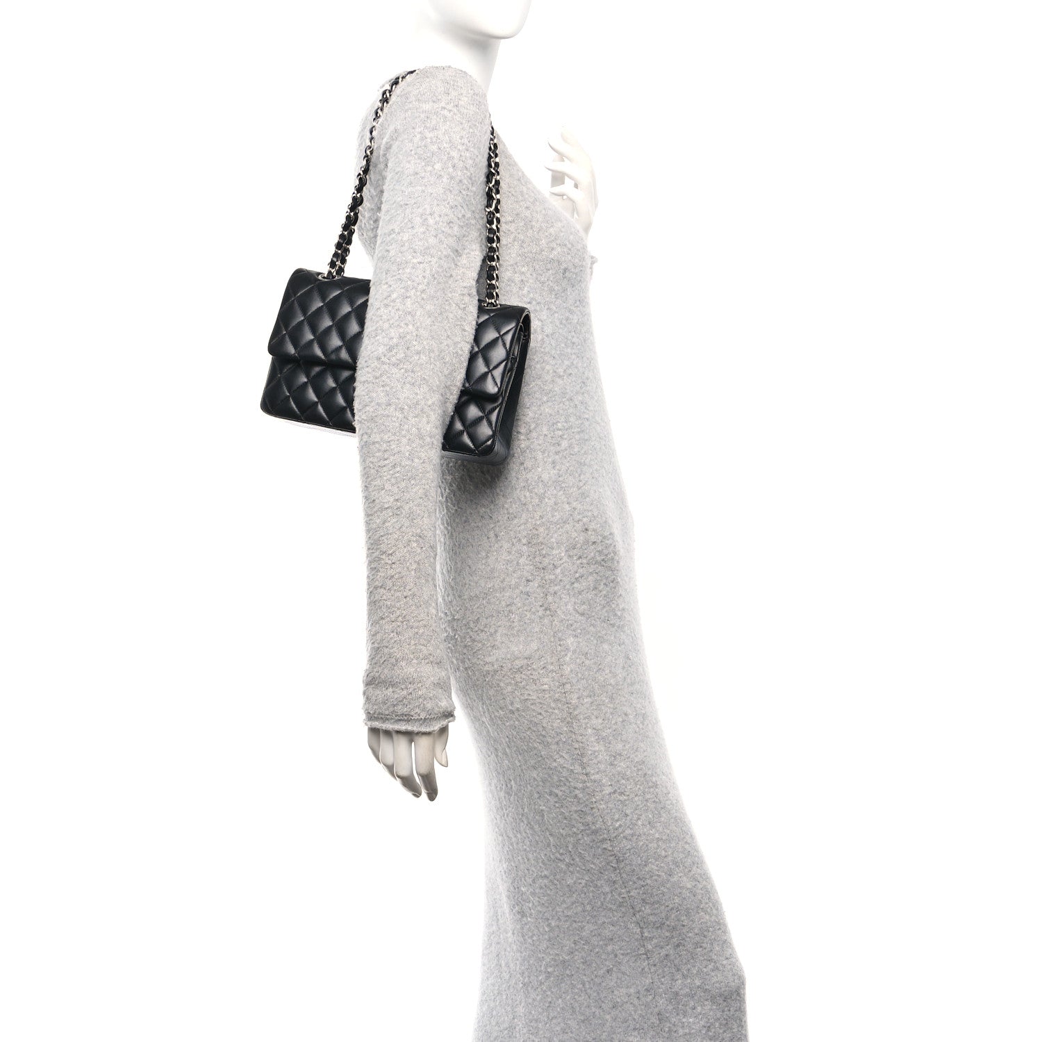 Chanel Lambskin Quilted Medium Double Flap Black