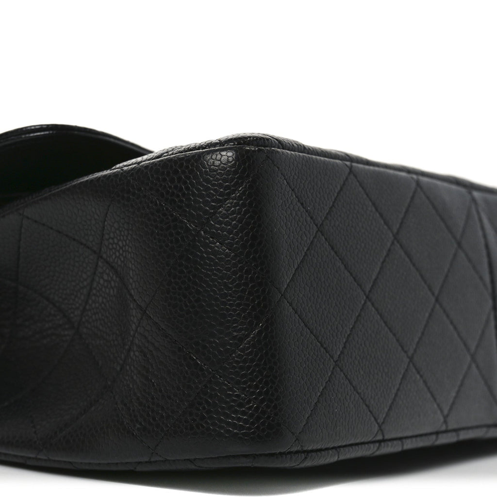 Chanel Caviar Quilted Jumbo Double Flap Black