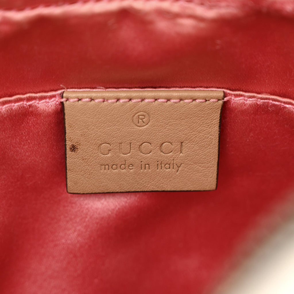 Gucci Metallic Calfskin Matelasse Studded Small Pearly GG Marmont Chain Shoulder Bag Silver