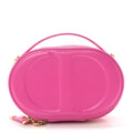 Christian Dior Calfskin CD Signature Oval Crossbody Camera Bag Rani Pink