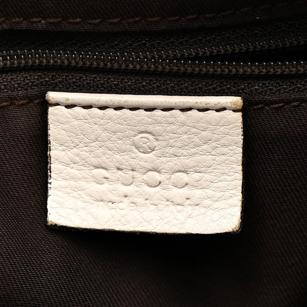 Gucci Monogram Medium D Gold Ring Hobo White