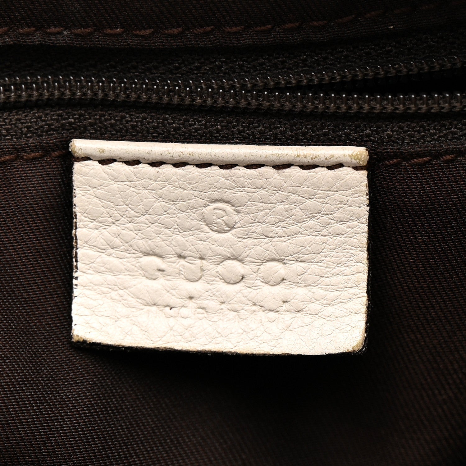 Gucci Monogram Medium D Gold Ring Hobo White