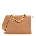 Louis Vuitton Lambskin Embossed Monogram Coussin PM Camel