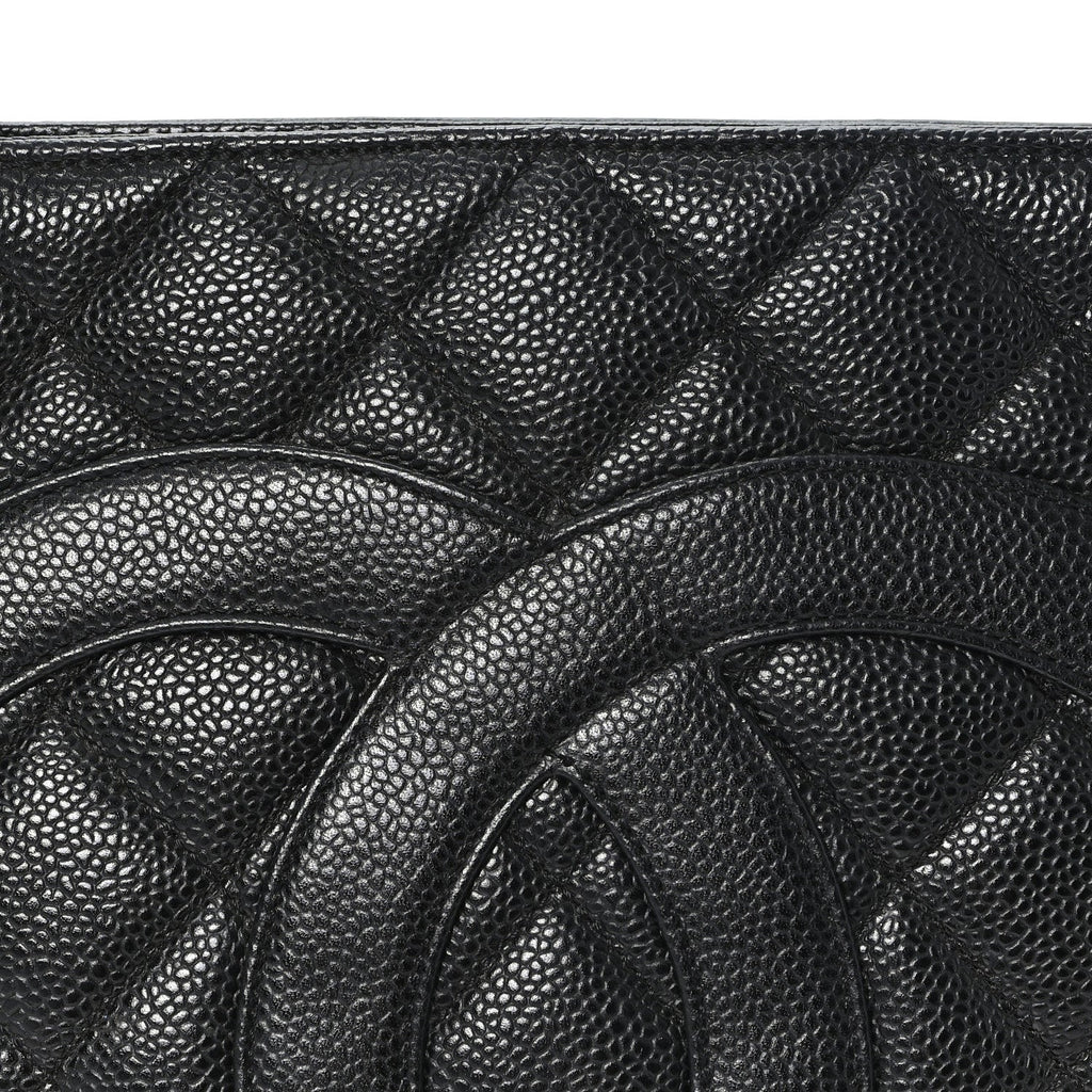 Chanel Caviar Quilted Medallion Tote Black