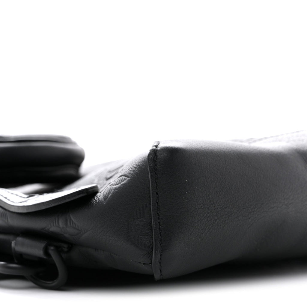 Louis Vuitton Calfskin Shadow Monogram Duo Slingbag Black