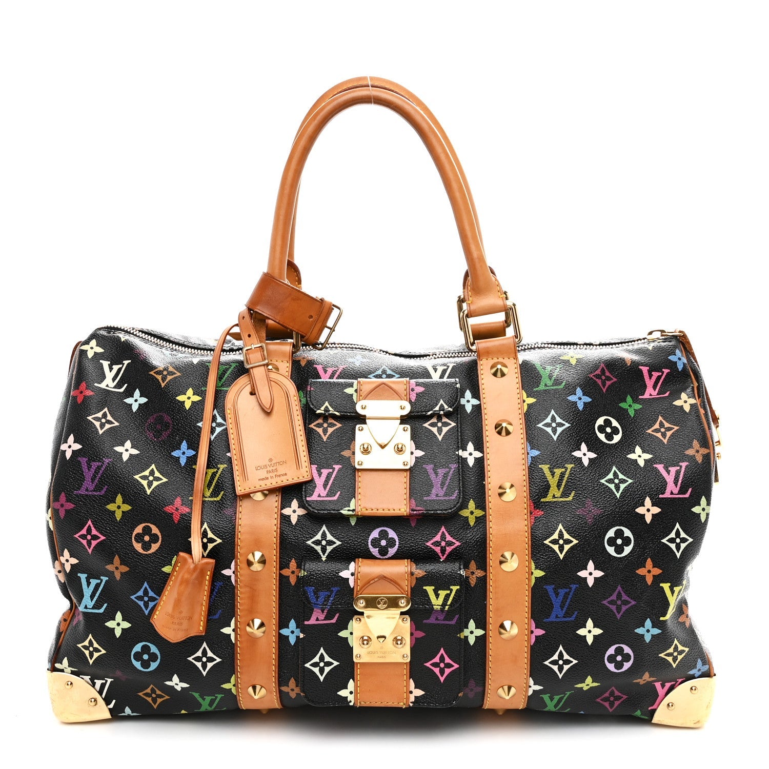 Louis Vuitton Monogram Multicolor Keepall 45 Black