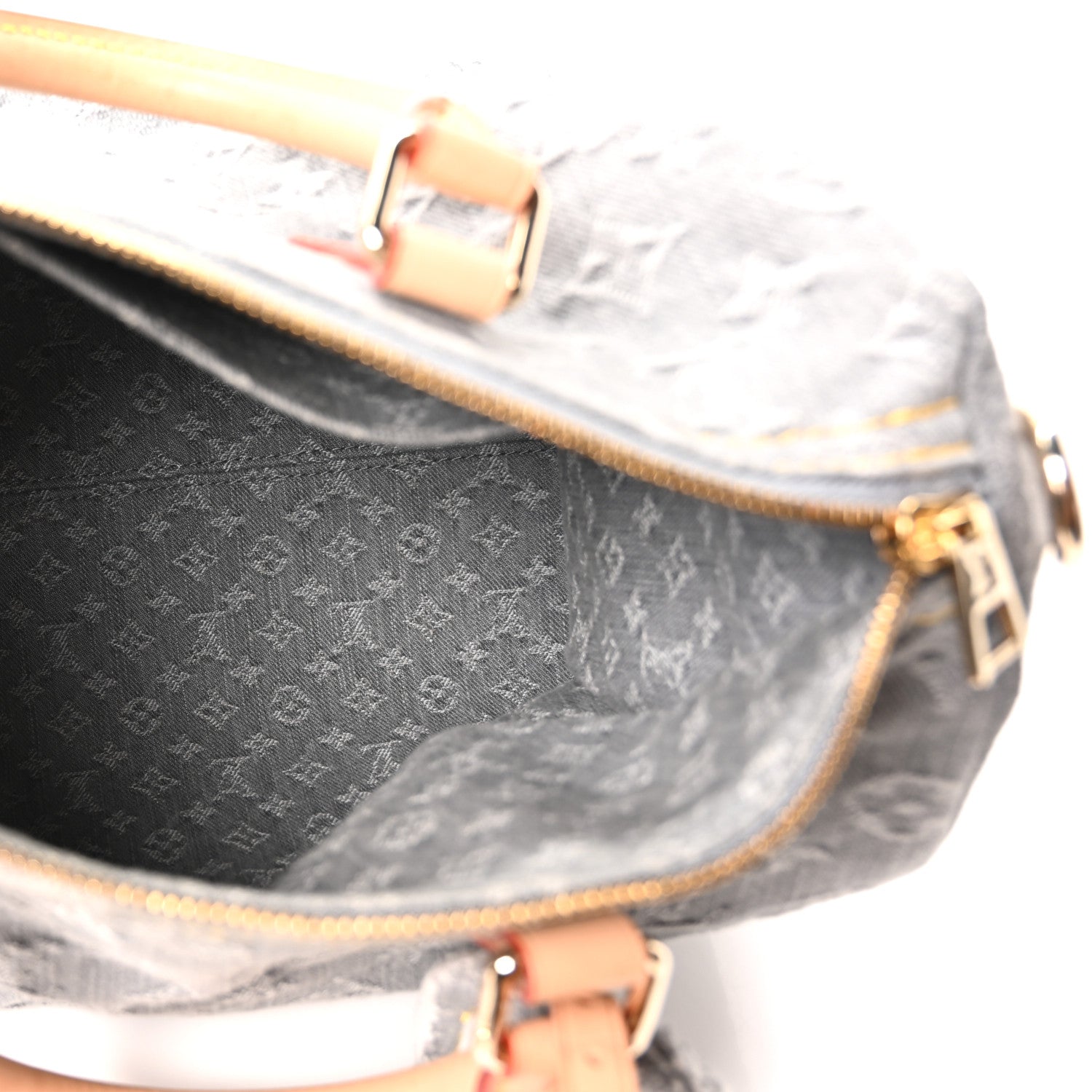 Louis Vuitton Monogram Denim Speedy Soft 30 Washed Gray