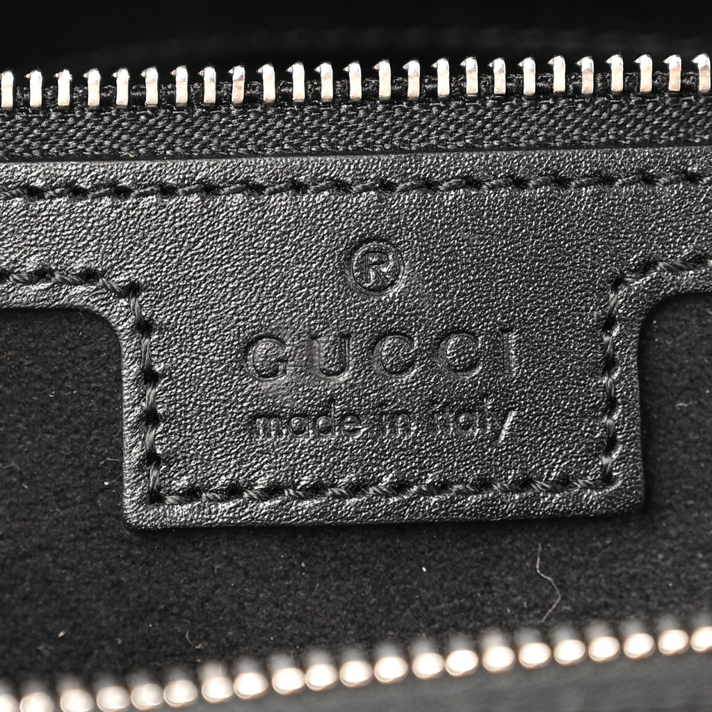 Gucci Calfskin Petite GG Small Tote Bag Black