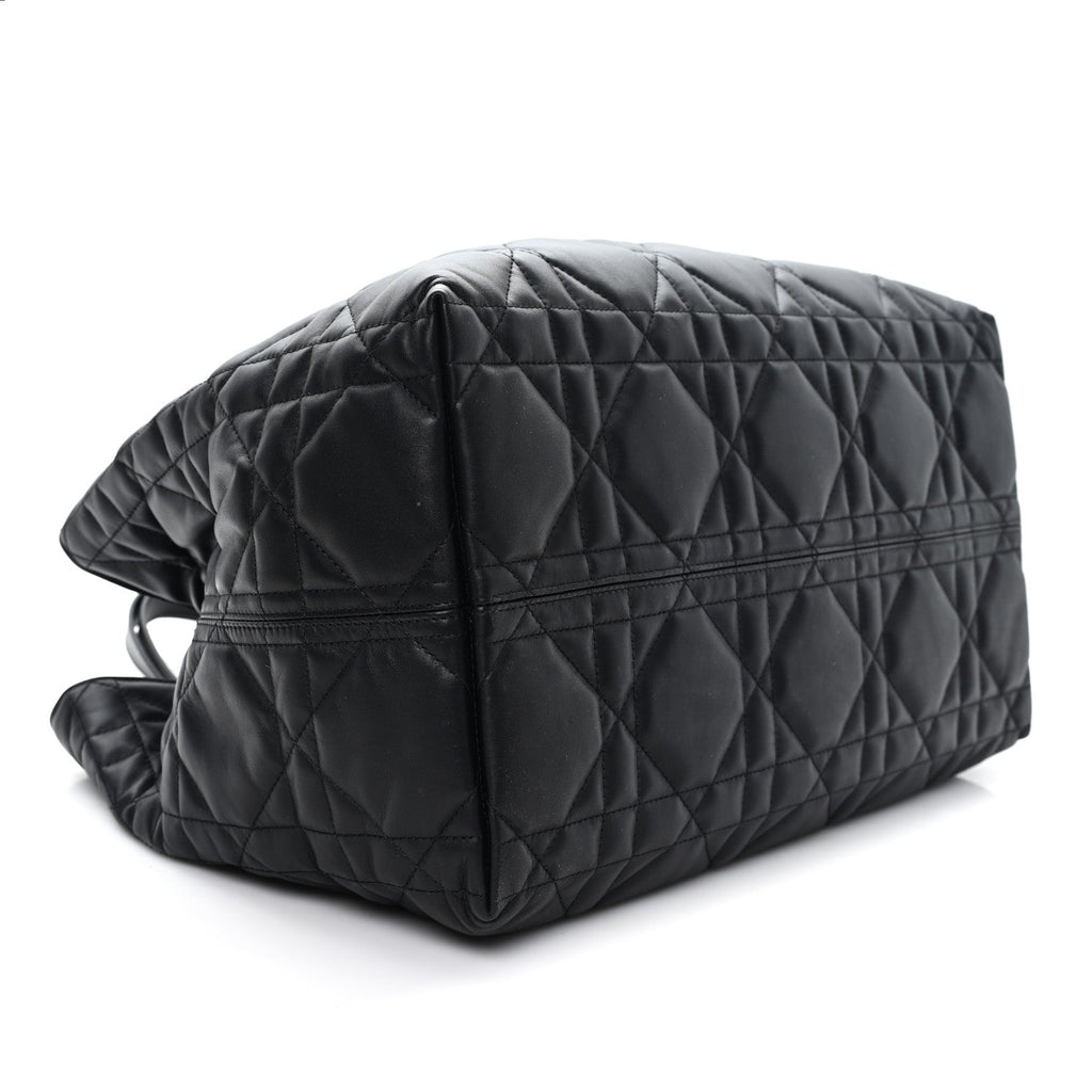 Christian Dior Calfskin Macrocannage Large Toujours Black