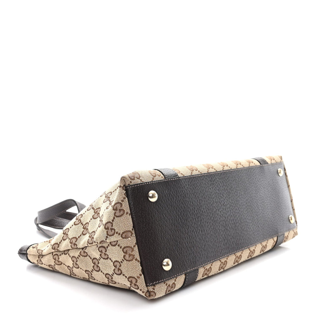 Gucci Monogram Medium Abbey Tote Brown