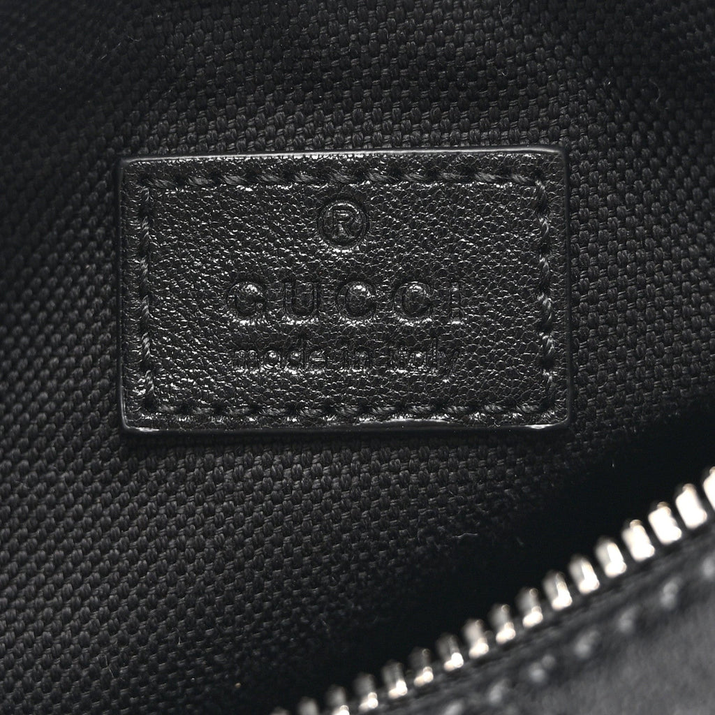 Gucci Sakai Be Green Calfskin Diagonal Stitched Mini Blondie Barrel Shoulder Bag Black