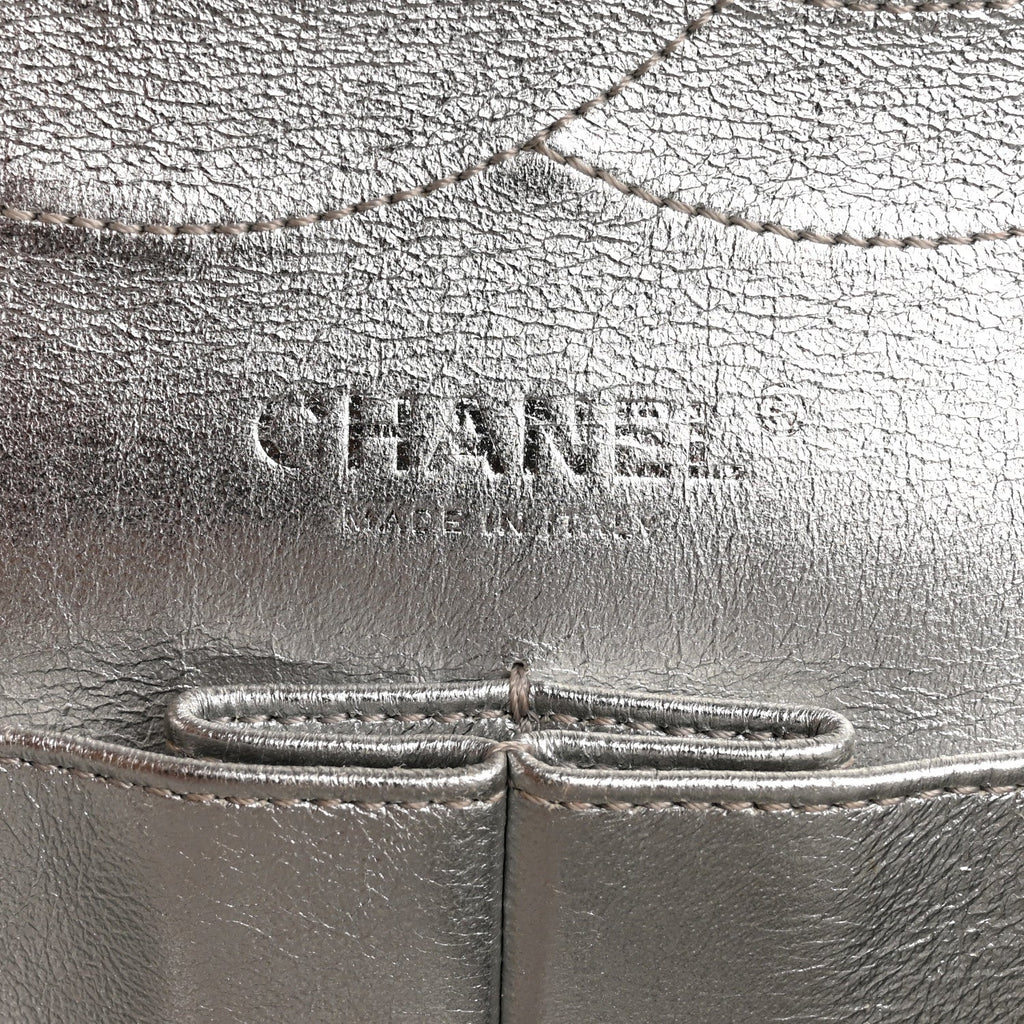 Chanel Metallic Lambskin Quilted 2.55 Reissue 227 Flap Silver